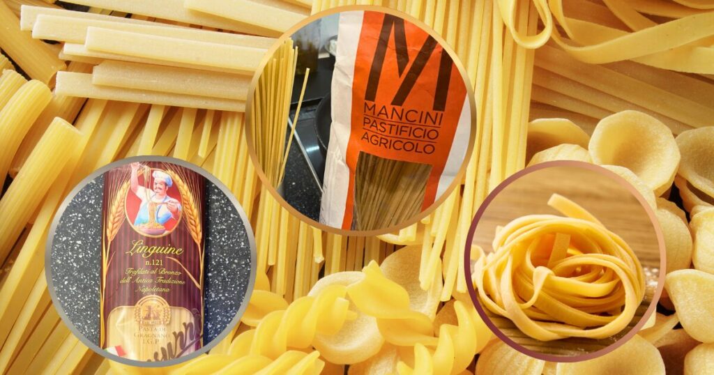ビスク風ソースに合うおすすめパスタ形状ベスト3。太めのスパゲッティ、平たいリングイネ、幅広タリアテッレ。ソースの濃厚さをしっかり受け止めるパスタの代表例。